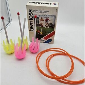 VTG Sportcraft Lawn Toss Outdoor Beach Game 11043 Plastic Darts Schwegmann VGC